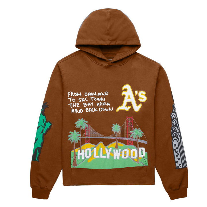 Hollywood Men's Casual Camel Hoodie