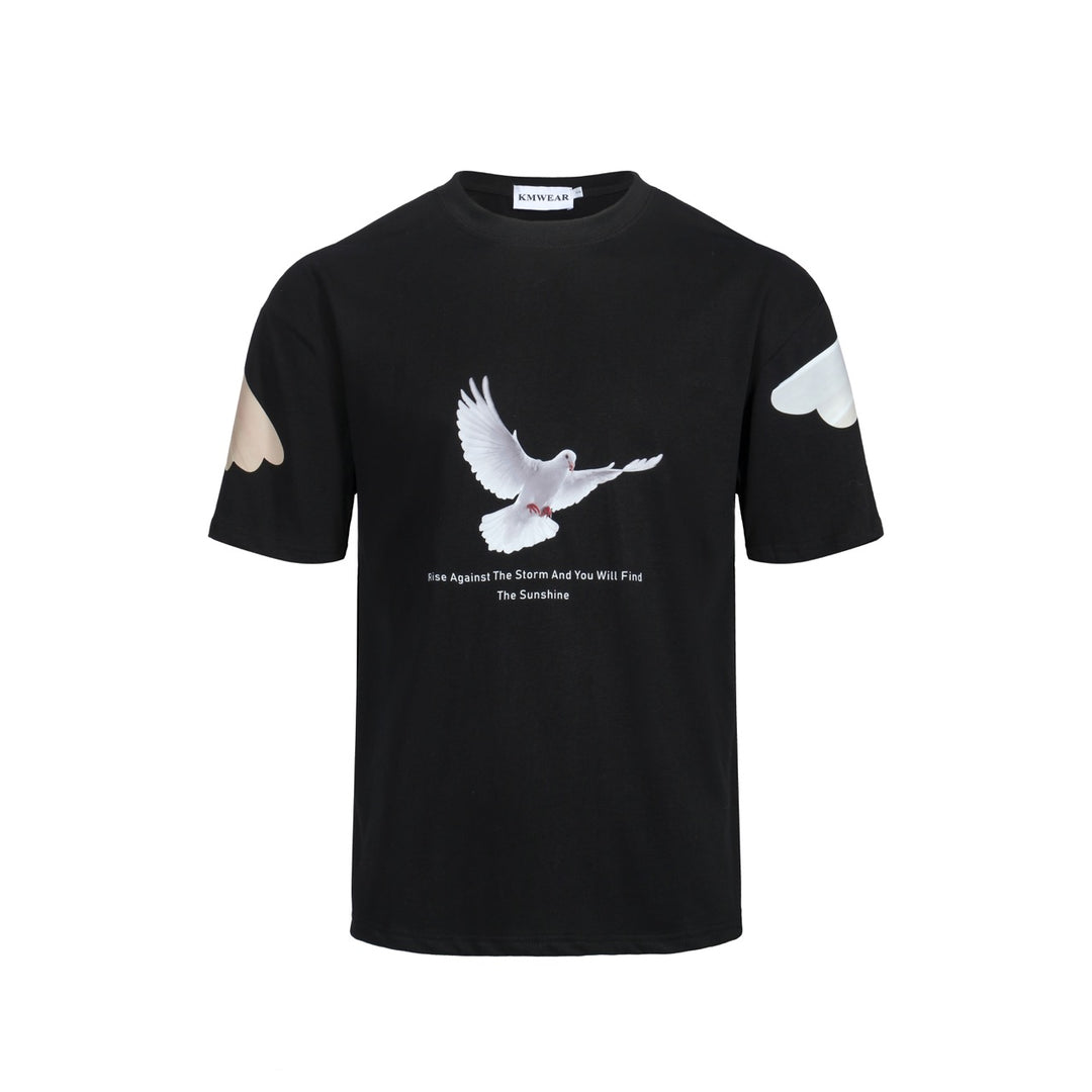 Men's Multiple colors cotton dove print short sleeve T-shirt